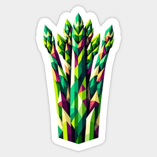 Abstract Geometric Asparagus - Color Design Sticker